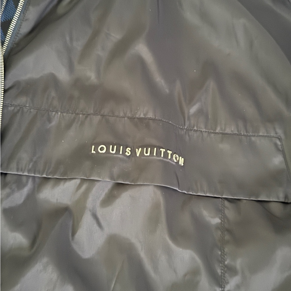 Louis Vuitton Blue and Black Windbreaker with Stand-Up Collar - Picture 4 of 7